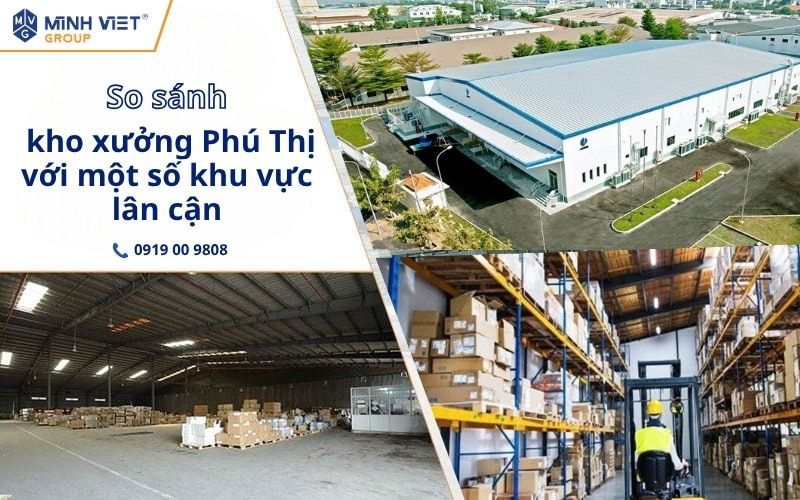 So sánh kho xưởng Phú Thị với một số khu vực lân cận
